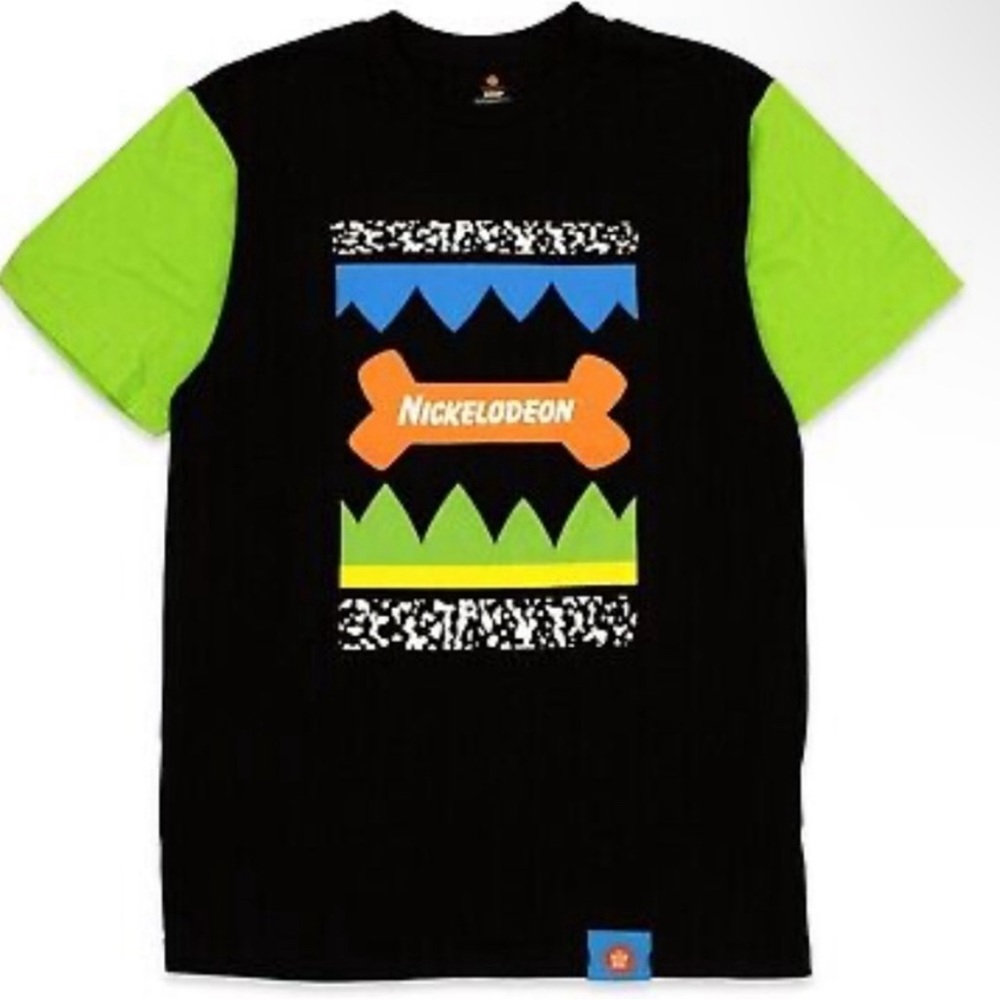 Nickelodeon Logo Orange Bone The Nick Box Color Block T-Shirt 2XL